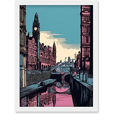 Artery8 - Leeds Canal Cityscape - A4 - Art Print Artery8 - Leeds Canal Cityscape - A4 - Art Print