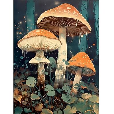 Artery8 Mushroom Fungi Watercolour Painting Magical Forest Pastel Clover Field Kitchen Extra Large XL Wall Art Poster Print Artery8 Mushroom Fungi Watercolour Painting Magical Forest Pastel Clover Field Kitchen Extra Large XL Wall Art Poster Print