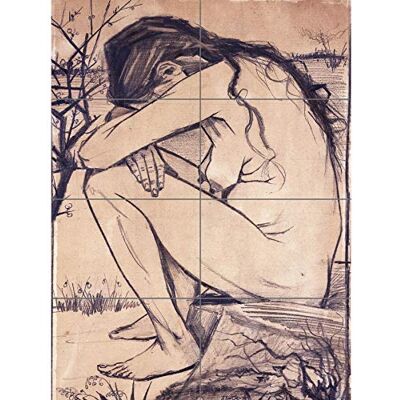 Artery8 Vincent Van Gogh Sorrow Illustration Drawing XL Giant Panel Poster (8 Sections) Artery8 Vincent Van Gogh Sorrow Illustration Drawing XL Giant Panel Poster (8 Sections)