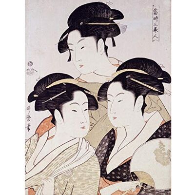 Fine Art Prints Kitagawa Utamaro Three Beauties Of The Present Day Extra Large Art Print Wall Mural Poster Premium XL Fine Art Prints Kitagawa Utamaro Three Beauties Of The Present Day Extra Large Art Print Wall Mural Poster Premium XL