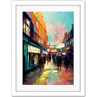 Doppelganger33 LTD Carnaby Street London Bright Acrylic Painting Artwork Framed Wall Art Print 18X24 Inch Doppelganger33 LTD Carnaby Street London Bright Acrylic Painting Artwork Framed Wall Art Print 18X24 Inch
