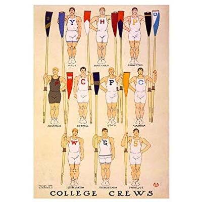 Wee Blue Coo Sport Rowing College Crew American University Picture Wall Art Print Wee Blue Coo Sport Rowing College Crew American University Picture Wall Art Print