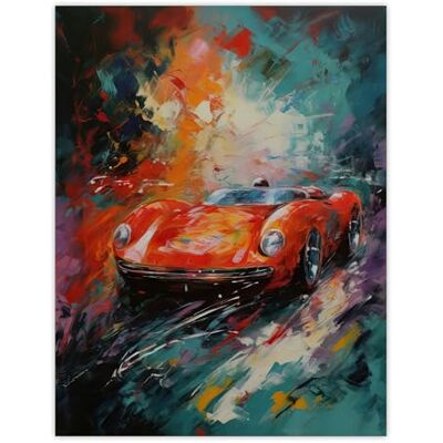 Artery8 Red Classic Sports Car Oil Painting Colourful Sleek For Him Fan Man Cave Large Wall Art Poster Print Thick Paper 18X24 Inch Artery8 Red Classic Sports Car Oil Painting Colourful Sleek For Him Fan Man Cave Large Wall Art Poster Print Thick Paper 18X24 Inch