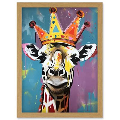 Artery8 - Giraffe Wearing a Crown - Light Oak Artery8 - Giraffe Wearing a Crown - Light Oak