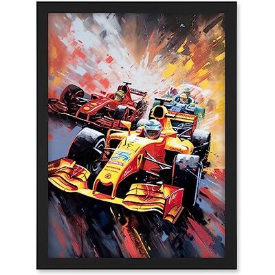 Artery8 Grand Prix Championship Cars Racing on Track Artwork Framed A3 Wall Art Print Artery8 Grand Prix Championship Cars Racing on Track Artwork Framed A3 Wall Art Print