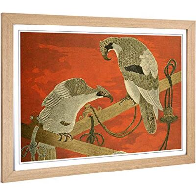 Big Box Art Framed Print of Fukusa Birds Japanese Oriental Design Wall Art Picture Home Decor for Kitchen, Living Room, Bedroom, Hallway, Oak, A2 / 24.5x18 Inch / 62x45cm Big Box Art Framed Print of Fukusa Birds Japanese Oriental Design Wall Art Picture Home Decor for Kitchen, Living Room, Bedroom, Hallway, Oak, A2 / 24.5x18 Inch / 62x45cm