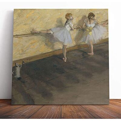 Big Box Art Canvas Print Wall Art Edgar Degas Dancers Practicing at The Bar Mounted & Stretched Box Frame Picture Home Decor for Kitchen, Living Room, Bedroom, Hallway, Multi-Colour, 14x14 Inch Big Box Art Canvas Print Wall Art Edgar Degas Dancers Practicing at The Bar Mounted & Stretched Box Frame Picture Home Decor for Kitchen, Living Room, Bedroom, Hallway, Multi-Colour, 14x14 Inch