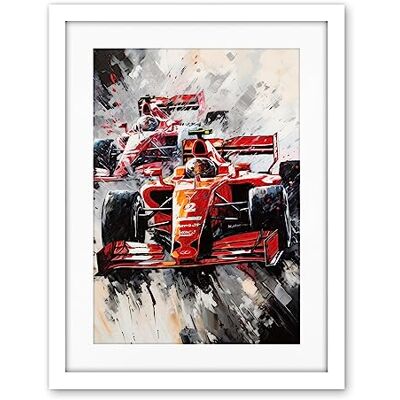 Artery8 Grand Prix Track Circuit Cars Racing Paint Splat Artwork Framed Wall Art Print 18X24 Inch Artery8 Grand Prix Track Circuit Cars Racing Paint Splat Artwork Framed Wall Art Print 18X24 Inch