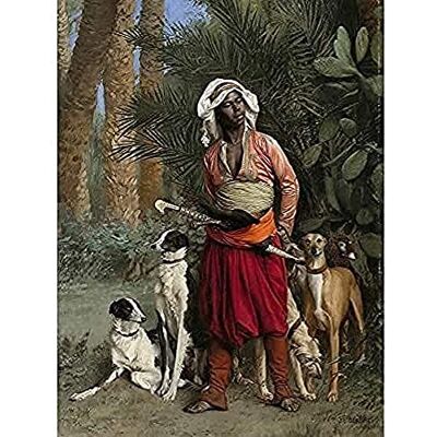 Fine Art Prints Gerome Negro Master Hounds Dogs Jungle Painting Unframed Wall Art Print Poster Home Decor Premium Fine Art Prints Gerome Negro Master Hounds Dogs Jungle Painting Unframed Wall Art Print Poster Home Decor Premium