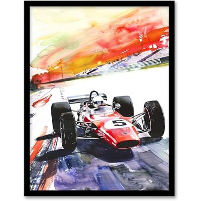 Artery8 Motor Speedway Race Retro Sport Car Watercolour Man Cave Artwork Framed Wall Art Print A4 Artery8 Motor Speedway Race Retro Sport Car Watercolour Man Cave Artwork Framed Wall Art Print A4