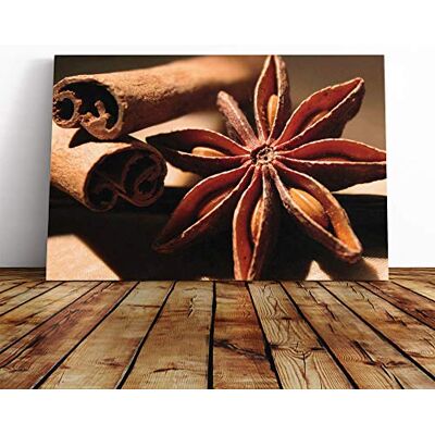 Big Box Art Cinnamon and Spices Canvas Wall Art Print 20x14 Inch Big Box Art Cinnamon and Spices Canvas Wall Art Print 20x14 Inch