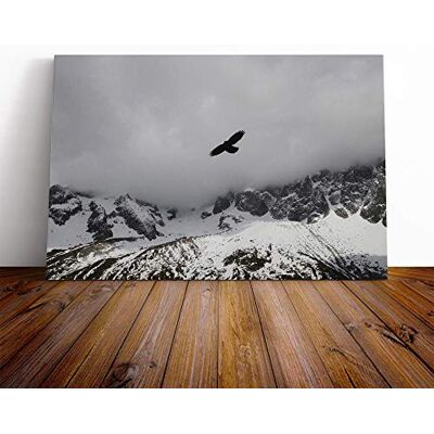 Big Box Art Bird Flying Over Mountains Canvas Print Gallery Wrapped 30mm Frame Wall Art 30x20 inches Ready to Hang Modern Animals Picture Living Room Bedroom Lounge Office Big Box Art Bird Flying Over Mountains Canvas Print Gallery Wrapped 30mm Frame Wall Art 30x20 inches Ready to Hang Modern Animals Picture Living Room Bedroom Lounge Office