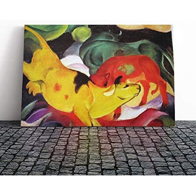 Big Box Art Franz Marc The Yellow Cow Canvas Print Gallery Wrapped 30mm Frame Wall Art 30x20 inches Ready to Hang Modern Animals Picture Living Room Bedroom Lounge Office Big Box Art Franz Marc The Yellow Cow Canvas Print Gallery Wrapped 30mm Frame Wall Art 30x20 inches Ready to Hang Modern Animals Picture Living Room Bedroom Lounge Office