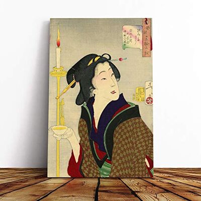 Big Box Art Kikuchi Yosai Woman Oriental Japanese Canvas Print Gallery Wrapped 30mm Frame Wall Art 20x14 inches Ready to Hang Asian People Picture Living Room Bedroom Lounge Office Big Box Art Kikuchi Yosai Woman Oriental Japanese Canvas Print Gallery Wrapped 30mm Frame Wall Art 20x14 inches Ready to Hang Asian People Picture Living Room Bedroom Lounge Office