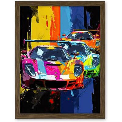 Artery8 Sport Racing Cars Vibrant Supercar Race Mancave Gift for Him Artwork Framed Wall Art Print 18X24 Inch Artery8 Sport Racing Cars Vibrant Supercar Race Mancave Gift for Him Artwork Framed Wall Art Print 18X24 Inch