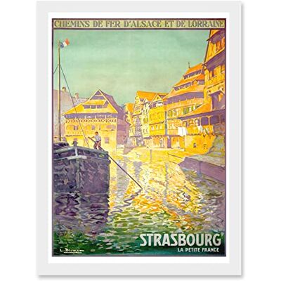 Artery8 - Vintage Travel Advert Strasbourg - A4 - Framed - Art Print Artery8 - Vintage Travel Advert Strasbourg - A4 - Framed - Art Print