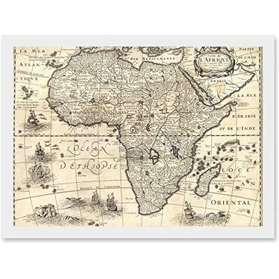 Artery8 - Map Africa Bertius - Vintage Cartography - Art Artery8 - Map Africa Bertius - Vintage Cartography - Art