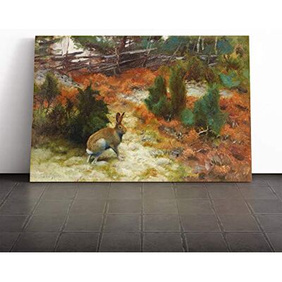 Big Box Art Bruno Liljefors Hare Rabbit Canvas Print Gallery Wrapped 30mm Frame Wall Art 24x16 inches Ready to Hang Modern Animals Picture Living Room Bedroom Lounge Office Big Box Art Bruno Liljefors Hare Rabbit Canvas Print Gallery Wrapped 30mm Frame Wall Art 24x16 inches Ready to Hang Modern Animals Picture Living Room Bedroom Lounge Office