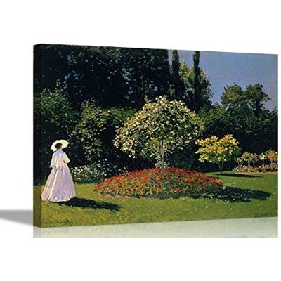 Artley Prints Woman in the Garden by Claude Monet Canvas Wall Art Prints Framed Poster Pictures Home Office Decor Artwork 76 x 50cm (30 x 20 inches) Artley Prints Woman in the Garden by Claude Monet Canvas Wall Art Prints Framed Poster Pictures Home Office Decor Artwork 76 x 50cm (30 x 20 inches)