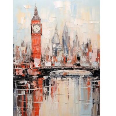 Artery8 London Skyline Abstract Oil Painting Thick Paint Red Big Ben River Thames Westminster Bridge England City Large Wall Art Poster Print Thick Paper 18X24 Inch Artery8 London Skyline Abstract Oil Painting Thick Paint Red Big Ben River Thames Westminster Bridge England City Large Wall Art Poster Print Thick Paper 18X24 Inch