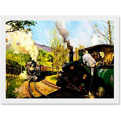 Artery8 - Transport Steam Train Ffestiniog Wales - White - Framed Wall Art Artery8 - Transport Steam Train Ffestiniog Wales - White - Framed Wall Art