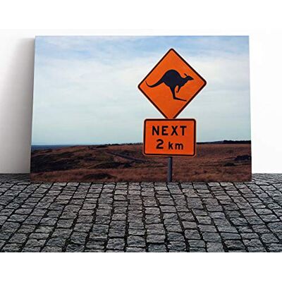 Big Box Art Landscape Australia Kangaroo Sign Canvas Print Gallery Wrapped 30mm Frame Wall Art 20x14 inches Ready to Hang Modern Animals Picture Living Room Bedroom Lounge Office Big Box Art Landscape Australia Kangaroo Sign Canvas Print Gallery Wrapped 30mm Frame Wall Art 20x14 inches Ready to Hang Modern Animals Picture Living Room Bedroom Lounge Office
