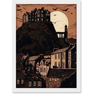 Artery8 - Dramatic Moonrise Behind Edinburgh Castle Artery8 - Dramatic Moonrise Behind Edinburgh Castle