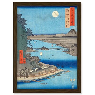 Artery8 - Lake Biwa Woodblock - A4 - Framed Wall Art Artery8 - Lake Biwa Woodblock - A4 - Framed Wall Art