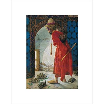 Wee Blue Coo Osman Hamdi Bey Tortoise Trainer Old Master Wall Art Print Wee Blue Coo Osman Hamdi Bey Tortoise Trainer Old Master Wall Art Print