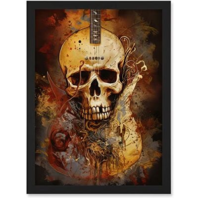 Artery8 - Skull Electric Guitar Death Metal - Black Artery8 - Skull Electric Guitar Death Metal - Black