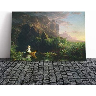 Big Box Art Thomas Cole The Voyage of Life Childhood Canvas Print Gallery Wrapped 30mm Frame Wall Art 30x20 inches Ready to Hang Modern Picture Living Room Bedroom Lounge Office Big Box Art Thomas Cole The Voyage of Life Childhood Canvas Print Gallery Wrapped 30mm Frame Wall Art 30x20 inches Ready to Hang Modern Picture Living Room Bedroom Lounge Office