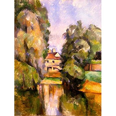 Fine Art Prints Paul Cezanne Country House By A River Large Wall Art Print Canvas Premium Poster Mural Fine Art Prints Paul Cezanne Country House By A River Large Wall Art Print Canvas Premium Poster Mural
