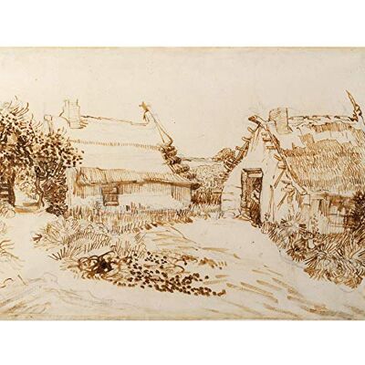 Fine Art Prints Vincent Van Gogh Two Cottages At Saintes Maries De La Mer Large Wall Art Print Canvas Premium Poster Mural Fine Art Prints Vincent Van Gogh Two Cottages At Saintes Maries De La Mer Large Wall Art Print Canvas Premium Poster Mural