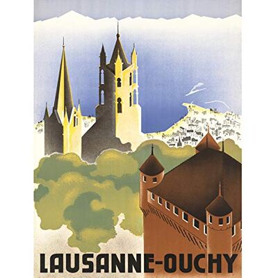 Fine Art Prints Lausanne-Ouchy Switzerland Castle Vintage Travel Advert Art Print Canvas Premium Wall Decor Poster Mural Fine Art Prints Lausanne-Ouchy Switzerland Castle Vintage Travel Advert Art Print Canvas Premium Wall Decor Poster Mural