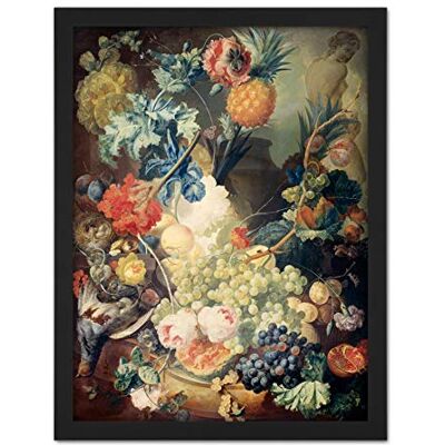 Artery8 Van Os Still Life Flowers Fruits Birds Painting Artwork Framed Wall Art Print 18X24 Inch Artery8 Van Os Still Life Flowers Fruits Birds Painting Artwork Framed Wall Art Print 18X24 Inch
