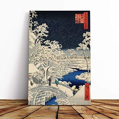 Big Box Art Hiroshige Japanese Oriental Bridge at Meguro Canvas Print Gallery Wrapped 30mm Frame Wall Art 20x14 inches Ready to Hang Asian Cityscape Picture Living Room Bedroom Lounge Office Big Box Art Hiroshige Japanese Oriental Bridge at Meguro Canvas Print Gallery Wrapped 30mm Frame Wall Art 20x14 inches Ready to Hang Asian Cityscape Picture Living Room Bedroom Lounge Office