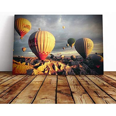 Big Box Art Landscape Hot Air Balloon (1) Canvas Print Gallery Wrapped 30mm Frame Wall Art 24x16 inches Ready to Hang Modern Landscape Picture Living Room Bedroom Lounge Office Big Box Art Landscape Hot Air Balloon (1) Canvas Print Gallery Wrapped 30mm Frame Wall Art 24x16 inches Ready to Hang Modern Landscape Picture Living Room Bedroom Lounge Office