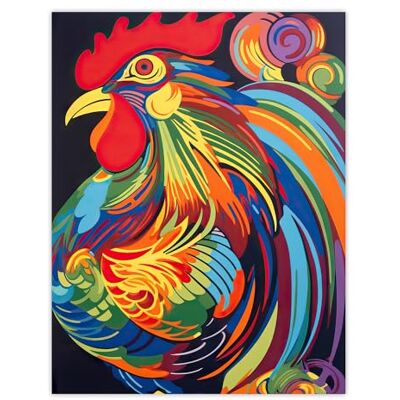 Artery8 Cockerel Rooster Chicken Hen Neon Colour Feathers Graphic Artwork Vibrant Bold Bright Colourful Painting Large Wall Art Poster Print Thick Paper 18X24 Inch Artery8 Cockerel Rooster Chicken Hen Neon Colour Feathers Graphic Artwork Vibrant Bold Bright Colourful Painting Large Wall Art Poster Print Thick Paper 18X24 Inch