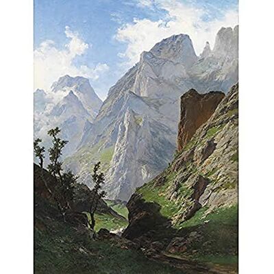 Fine Art Prints De Haes Mancorbo Picos Europa Mountain Valley Painting Unframed Wall Art Print Poster Home Decor Premium Fine Art Prints De Haes Mancorbo Picos Europa Mountain Valley Painting Unframed Wall Art Print Poster Home Decor Premium