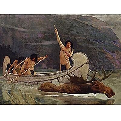Fine Art Prints Brush The Moose Chase Hunting Native American Painting Unframed Wall Art Print Poster Home Decor Premium Fine Art Prints Brush The Moose Chase Hunting Native American Painting Unframed Wall Art Print Poster Home Decor Premium