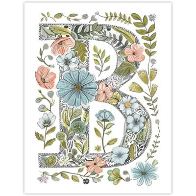 Artery8 Letter B in Flowers Pencil Drawing Nature Leaves Floral Word Art For Her Birthday Mum Wife Woman Friend Large Wall Art Poster Print 18X24 Inch Artery8 Letter B in Flowers Pencil Drawing Nature Leaves Floral Word Art For Her Birthday Mum Wife Woman Friend Large Wall Art Poster Print 18X24 Inch