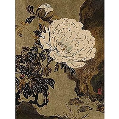Fine Art Prints Zeshin Peonies Flower Japanese Laquer Painting Unframed Wall Art Print Poster Home Decor Premium Fine Art Prints Zeshin Peonies Flower Japanese Laquer Painting Unframed Wall Art Print Poster Home Decor Premium