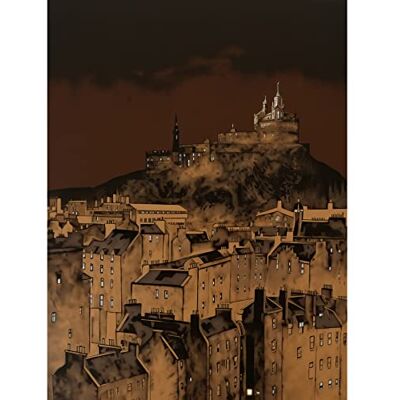 Artery8 Edinburgh Castle Over Old Town Cityscape at Night Extra Large XL Wall Art Poster Print Artery8 Edinburgh Castle Over Old Town Cityscape at Night Extra Large XL Wall Art Poster Print