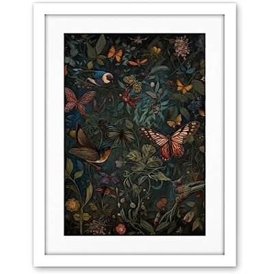 Artery8 William Morris Style Plants Birds and Butterflies Artwork Framed Wall Art Print 18X24 Inch Artery8 William Morris Style Plants Birds and Butterflies Artwork Framed Wall Art Print 18X24 Inch
