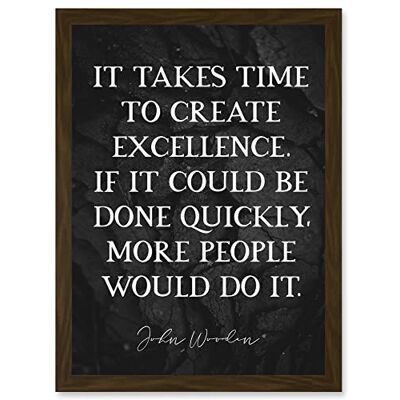 Artery8 - Slate Quote John Wooden - Brown - A4 - Art print Artery8 - Slate Quote John Wooden - Brown - A4 - Art print
