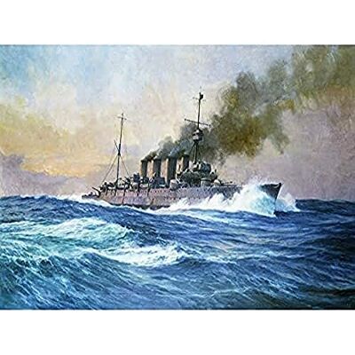 Fine Art Prints Parkes HMS Southampton Battle Jutland War Ship Painting Art Print Canvas Premium Wall Decor Poster Mural, 16 x 12 inches Fine Art Prints Parkes HMS Southampton Battle Jutland War Ship Painting Art Print Canvas Premium Wall Decor Poster Mural, 16 x 12 inches