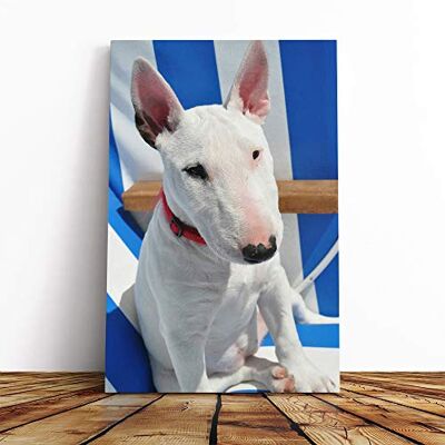 Big Box Art English Bull Terrier Canvas Print Gallery Wrapped 30mm Frame Wall Art 24x16 inches Ready to Hang Modern Animals Picture Living Room Bedroom Lounge Office Big Box Art English Bull Terrier Canvas Print Gallery Wrapped 30mm Frame Wall Art 24x16 inches Ready to Hang Modern Animals Picture Living Room Bedroom Lounge Office