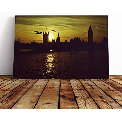Big Box Art London Skyline City Sunset Big Ben Canvas Print Gallery Wrapped 30mm Frame Wall Art 24x16 inches Ready to Hang Modern Landscape Picture Living Room Bedroom Lounge Office Big Box Art London Skyline City Sunset Big Ben Canvas Print Gallery Wrapped 30mm Frame Wall Art 24x16 inches Ready to Hang Modern Landscape Picture Living Room Bedroom Lounge Office