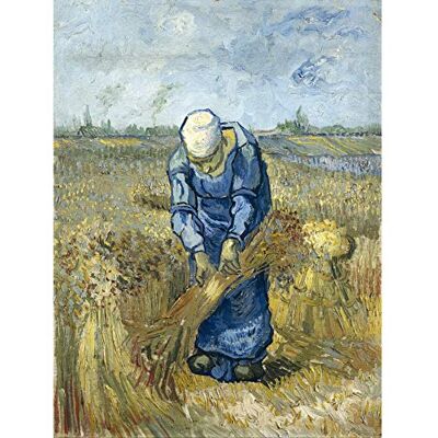 Fine Art Prints Vincent Van Gogh Peasant Woman Binding Sheaves After Millet Large Art Print Poster Wall Decor Premium Mural Fine Art Prints Vincent Van Gogh Peasant Woman Binding Sheaves After Millet Large Art Print Poster Wall Decor Premium Mural