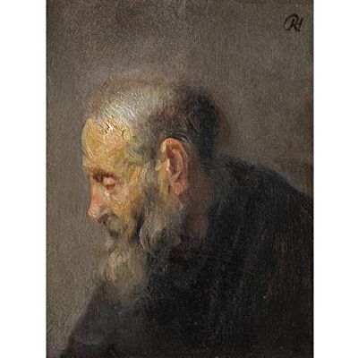 Fine Art Prints Rembrandt Study Old Man Profile Painting Art Print Canvas Premium Wall Decor Poster Mural Fine Art Prints Rembrandt Study Old Man Profile Painting Art Print Canvas Premium Wall Decor Poster Mural